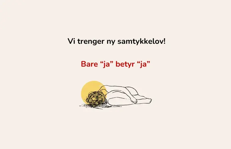 Illustrasjon av bare "ja" betyr "ja"