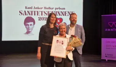 Org.leder i Sanitetskvinnene Marit Bjørnstad mottar Amatheaprisen 2025