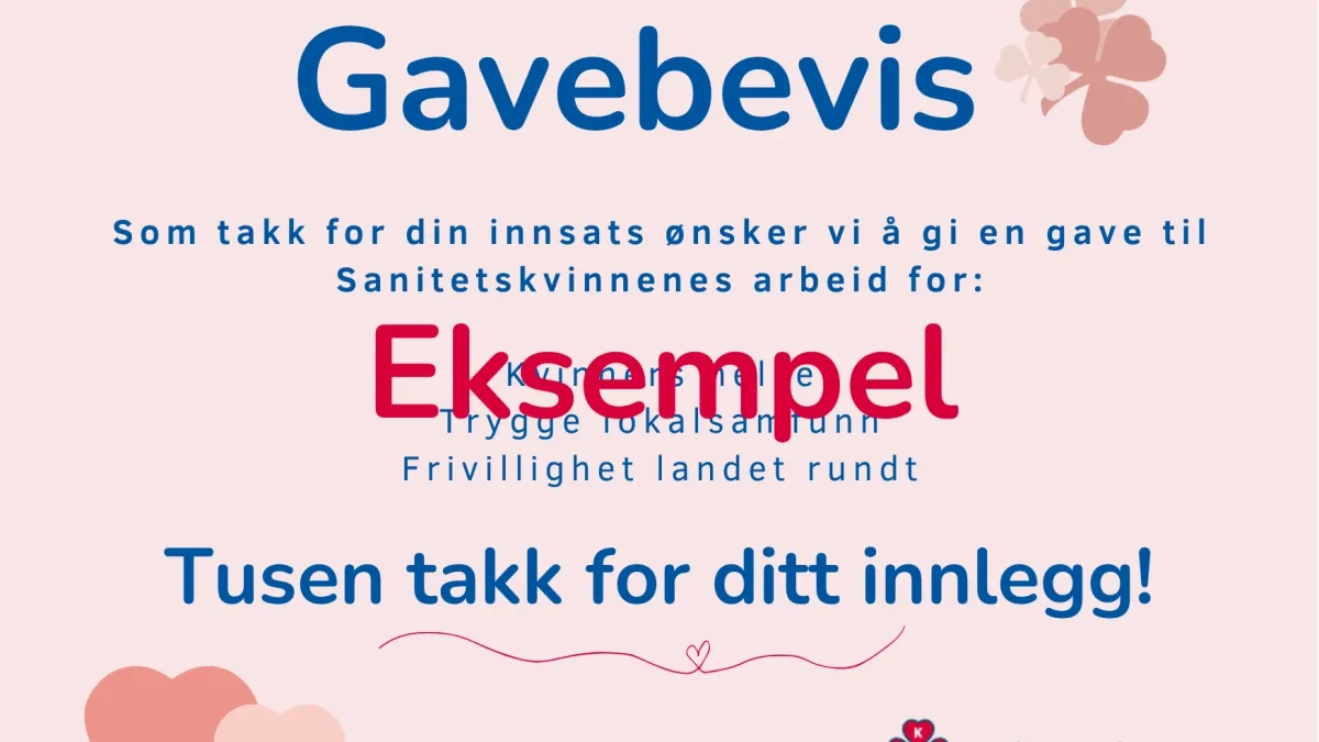 Gave bedrift eksempel