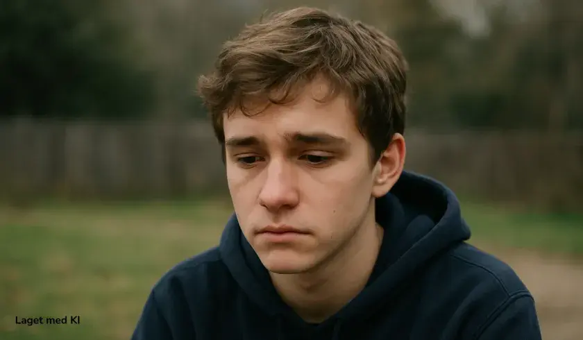 Trist ten&aring;ringsgutt som er p&aring;r&oslash;rerende