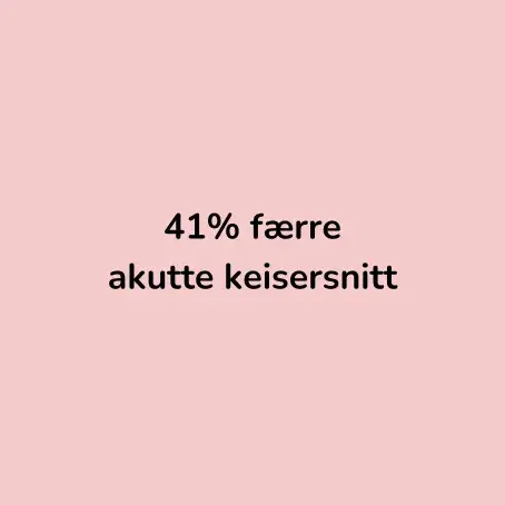 41% f&aelig;rre akutte keisersnitt med flerkulturell doula